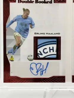 2023 Leaf History Book Erling Haaland/Robert Lewandowski Ruby Dual Auto Relic /3 - Image 2