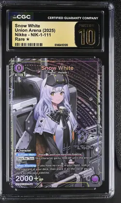 Union Arena GRADED Snow White 111 Nikke R One Star PRISTINE 10 CGC ENGLISH - Image 1