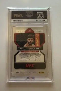 2022 UFC Prizm Arman Tsarukyan Pink Pulsar Rookie Card /42 PSA 10 - Image 2