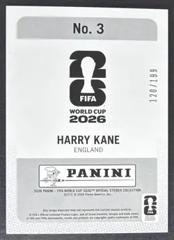 Harry Kane 2026 Panini FIFA World Cup Collection - Trading Card /199 - Image 2