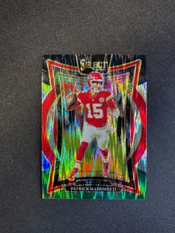 2024 Select Concourse Patrick Mahomes II Black & Green Prizm Shock #33 Chiefs - Image 1