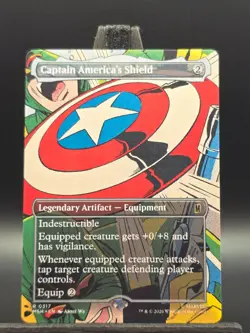 Captain America's Shield Borderless-Regular Marvel Super Heroes NM MTG - Image 1