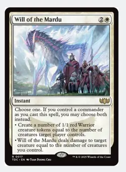 Will of the Mardu | MTG TDC | White Instant Warrior Tokens | Rare | NEW NM - Image 1