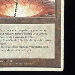 Magic: The Gathering Mana Vault 4th Edition Rare Artifact Mark Tedin #69 - Image 5