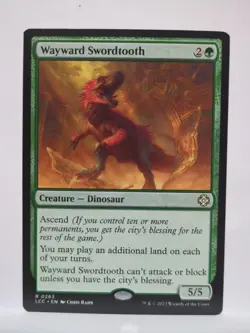 MTG 263 Wayward Swordtooth Commander: the Lost Caverns of Ixalan Regular 2023 - Image 1