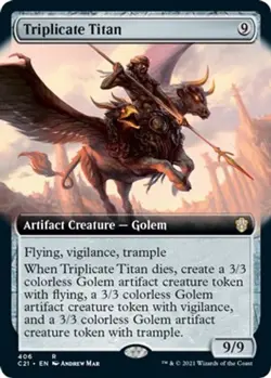 Triplicate Titan (Extended Art) [Commander 2021 - 406] NM - Image 1