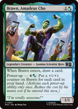 NM Brawn, Amadeus Cho, MTG, Super Heroes, Magic the Gathering, 567 - Image 1