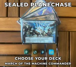 MTG March of the Machine Commander Sealed Planechase Pack + Dice - Image 1