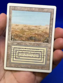 VTG Magic the Gathering Revised Edition Scrubland Dual Land Reserved List LP/MP - Image 2