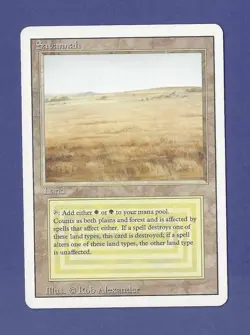 1994 Magic the Gathering - Savannah - Dual Land - Revised MTG - Image 1