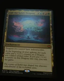 Call the Spirit Dragons Tarkir: Dragonstorm Foil, Unplayed - Image 2
