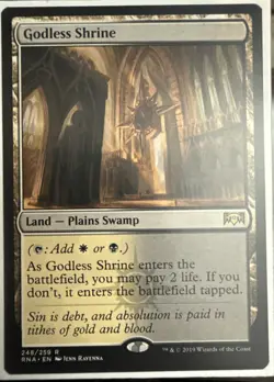 Godless Shrine Ravnica Allegiance RNA Shock Land MTG Magic the Gathering - Image 1