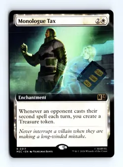 Monologue Tax (Extended Art) 0317 (R) MTG Commander: Marvel Super Heroes (MSC) - Image 1
