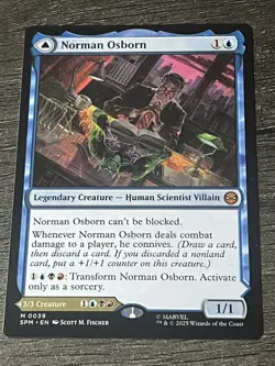 Norman Osborn Green Goblin MTG Spider-Man SPM 0039 NM English Regular Marvel - Image 1