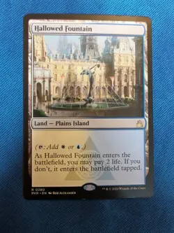 1x Hallowed Fountain #174 Ravnica Remastered MTG Magic the Gathering Lp - Image 1