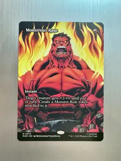 Monstrous Rage - 72 - MTG: Marvel Super Heroes - Borderless - Showcase - Image 1