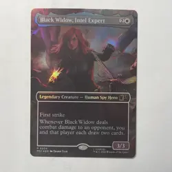 Black Widow, Intel Expert Borderless 504 MTG Commander: Marvel Super Heroes Foil - Image 1