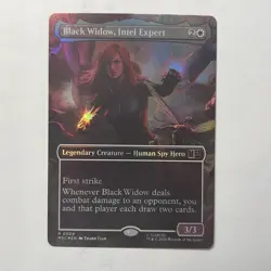 Black Widow, Intel Expert Borderless 504 MTG Commander: Marvel Super Heroes Foil - Image 2