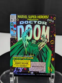 MTG Doctor Doom FOIL NM Marvel Super Heroes MSH #0394 Mythic COMIC ART - Image 1