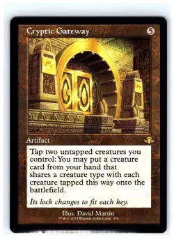 Cryptic Gateway (Retro Frame) 376 Dominaria Remastered Magic: The Gathering NM - Image 1