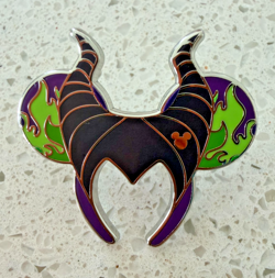 NEW 2026 WDW Wave A Disney Hidden Mickey Maleficent Ear Headbands Pin - Image 1
