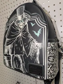Loungefly Disney Haunted Mansion Hatbox Ghost Mini Backpack Faux Leather NWT - Image 2