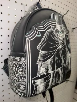 Loungefly Disney Haunted Mansion Hatbox Ghost Mini Backpack Faux Leather NWT - Image 3