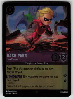 Dash Parr - Lava Runner Cold Foil Wilds Unknown 61/204 Disney Lorcana NM - Image 1