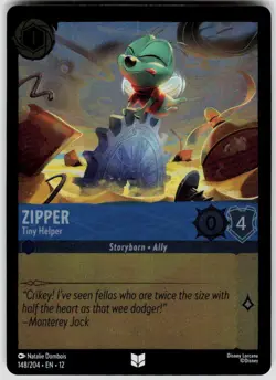 Zipper Tiny Helper Foil 148/204 Wilds Unknown Disney Lorcana - Image 1