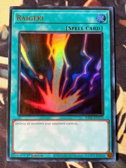 Yugioh Raigeki + Change Of Heart & Monster Reborn 1st Edition Ultra Rare Holo NM - Image 2