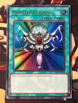 Yugioh Raigeki + Change Of Heart & Monster Reborn 1st Edition Ultra Rare Holo NM - Image 4