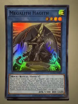 YUGIOH MEGALITH HAGITH ASIA ENGLISH EDITION DOOD-AE095 SUPER RARE - Image 1