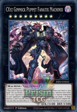 1st ed CXyz Gimmick Puppet Fanatix Machinix super rare INFO-EN043 Yugioh - Image 1