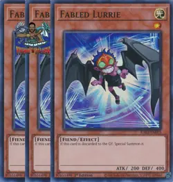Yugioh! 3x Fabled Lurrie RA03-EN003 Super Rare 1st Ed NM - Image 1
