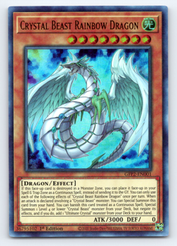 Crystal Beast Rainbow Dragon - GFP2-EN001 - Ultra Rare - 1st Edition Yugioh - Image 1