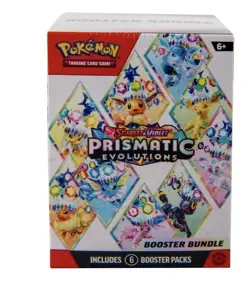 Pokemon TCG Scarlet & Violet Prismatic Evolutions Booster Bundle 6 Packs - Image 1