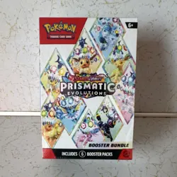 Pokemon TCG Scarlet & Violet Prismatic Evolutions Booster Bundle 6 Packs (10) - Image 1