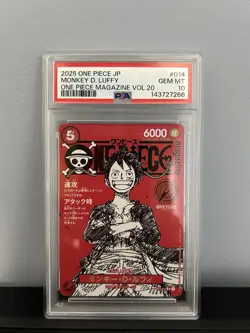 One Piece - Luffy ST21-014 - OP Magazine Vol.20 Promo Japanese - PSA 10 - Image 1