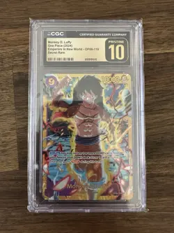 One Piece 2024 OP09-119 English Monkey D. Luffy #119 SEC Rare CGC PRISTINE 10 - Image 1