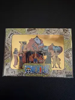 CyberCel One Piece Hyper Rare Straw Hat Crew Gold! Unused QR Code On Back! Rare - Image 1