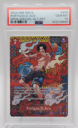 One Piece CCG OP08 Two Legends Portgas.D.Ace (SP) OP02-013 English - PSA 10 GEM! - Image 3