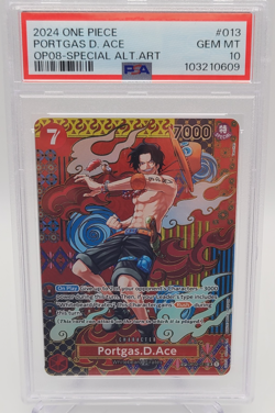 One Piece CCG OP08 Two Legends Portgas.D.Ace (SP) OP02-013 English - PSA 10 GEM! - Image 4