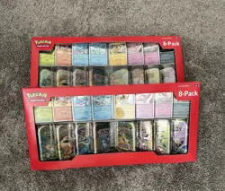 POKEMON PRISMATIC EVOLUTIONS 8 MINI-TINS W/ PROMO CARDS COSTCO 2-PACK SEALED - Image 1