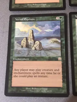 Vernal Equinox X4 Mercadian Masques LP Condition See Pics Front Back - Image 2