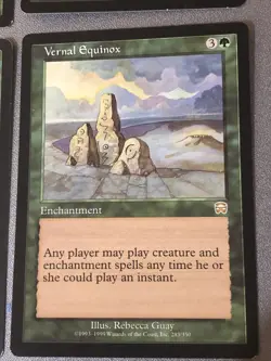 Vernal Equinox X4 Mercadian Masques LP Condition See Pics Front Back - Image 3