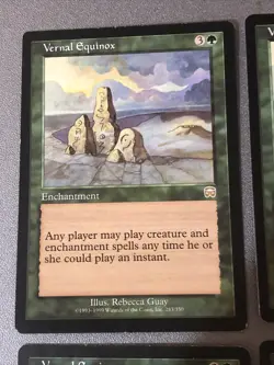 Vernal Equinox X4 Mercadian Masques LP Condition See Pics Front Back - Image 5