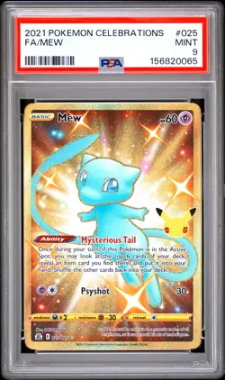 2021 Pokemon Celebrations #025 Fa/Mew PSA 9 - Image 1