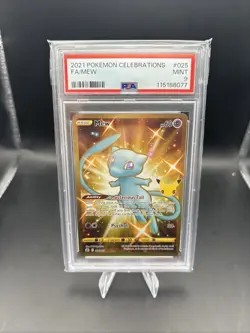 Mew 025/025 FA Gold PSA 9 - 2021 Pokemon Celebrations - Image 1