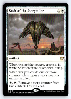 Staff of the Storyteller 111 Commander: Secrets of Strixhaven Magic NM - Image 1