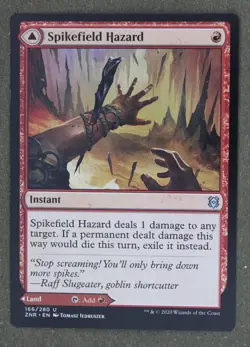 Mtg Spikefield Hazard 166 Regular Red Zendikar Rising; M/NM - Image 1